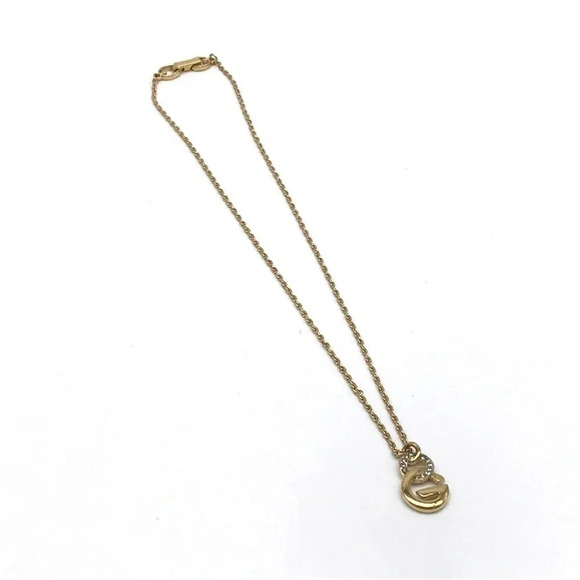 Vintage Givenchy Gold Plated Necklace with Rhinestones - Picture 5 of 10